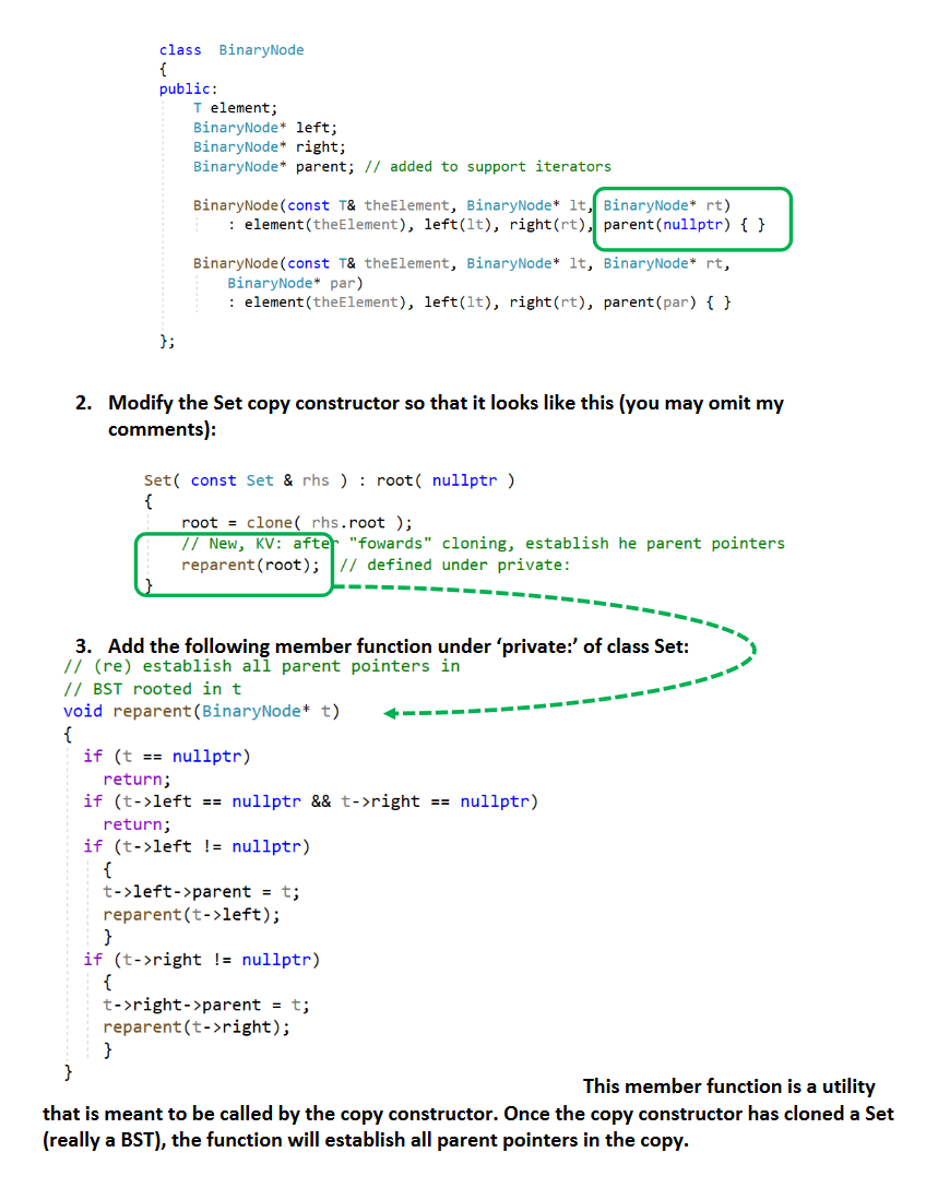 Start this lab by obtaining a copy of file BST_Set. | Chegg.com