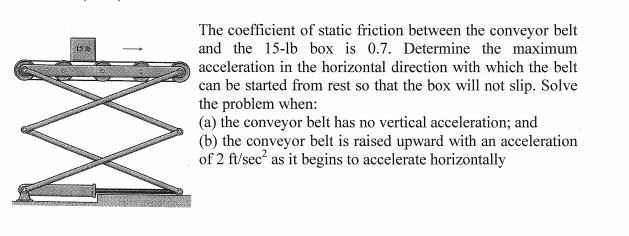 Solved The coefficient of static friction between the | Chegg.com