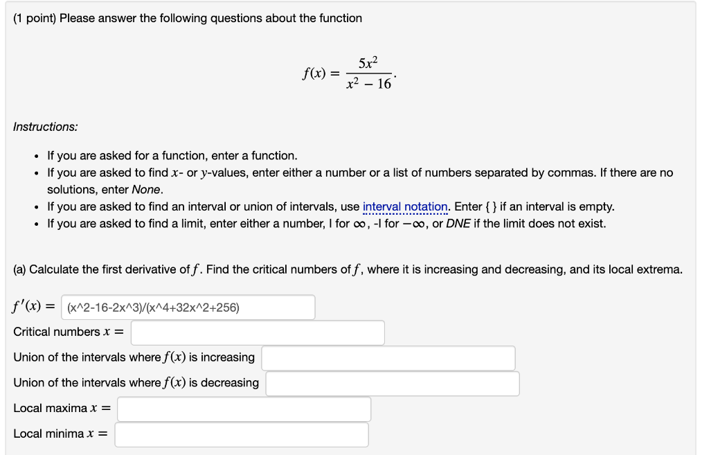 Solved (1 Point) Please Answer The Following Questions About | Chegg.com