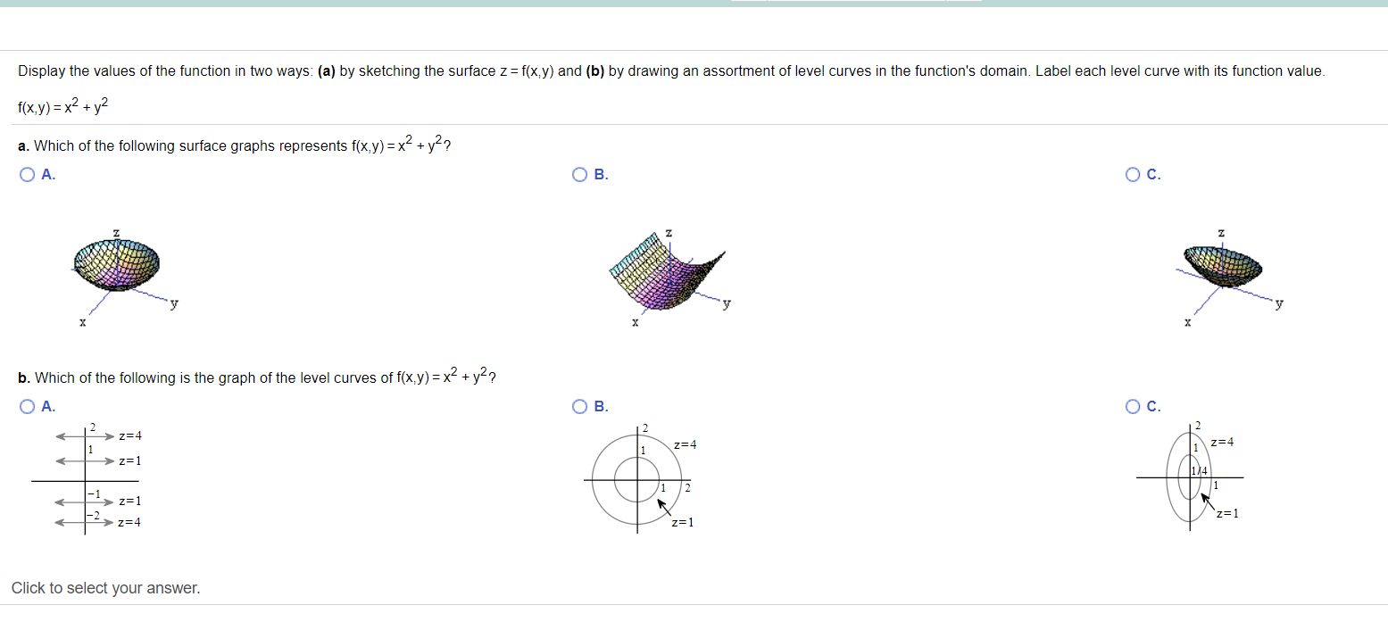 Solved Display The Values Of The Function In Two Ways