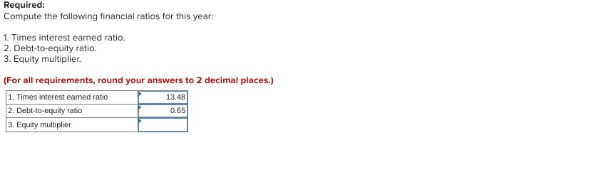 Solved Required: Compute the following financial ratios for | Chegg.com