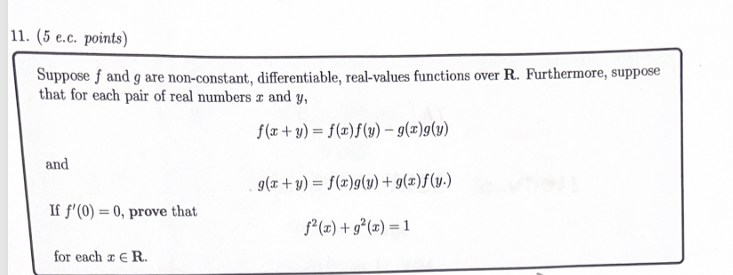 Solved E C Points Suppose F And G Are Non Constant Chegg Com