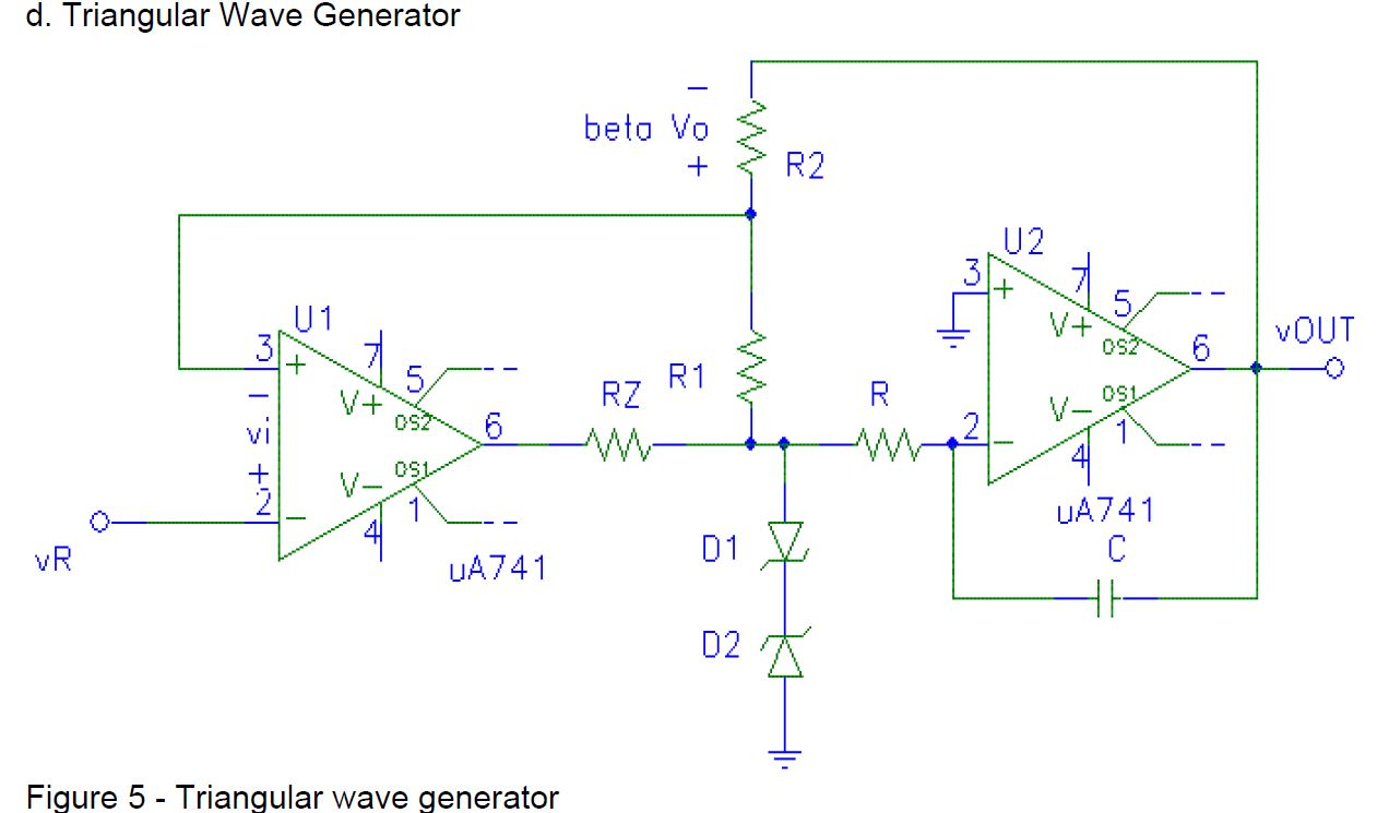 For the triangular-wave generator is figure 5, given | Chegg.com