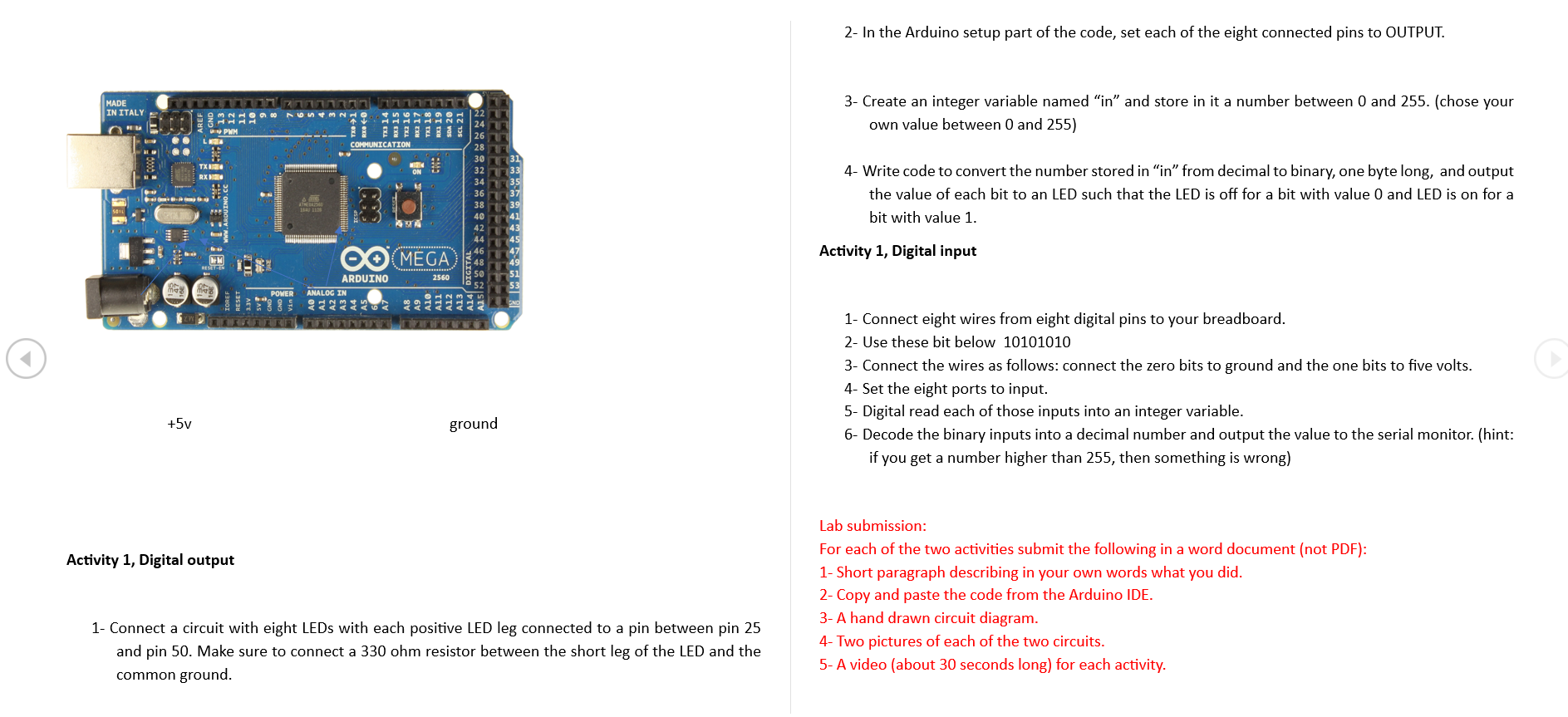 Solved How would a program on Arduino IDE look like for each | Chegg.com