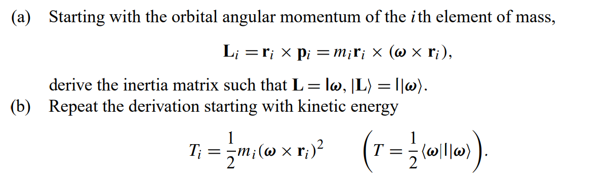 Solved (a) Starting With The Orbital Angular Momentum Of The 