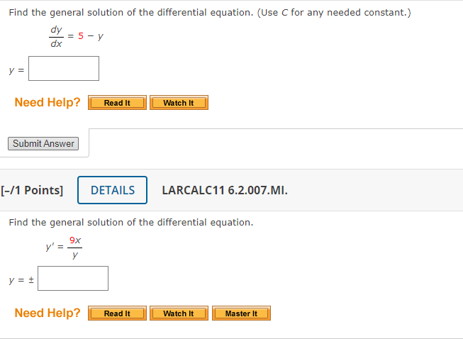 Solved Find the general solution of the differential | Chegg.com