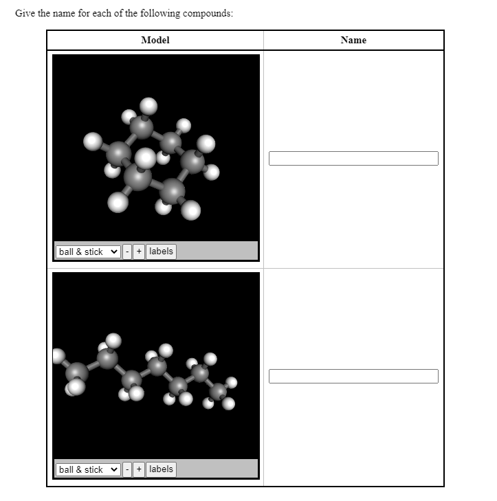 Solved Give the name for each of the following compounds: | Chegg.com