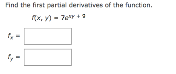 Solved Find the first partial derivatives of the | Chegg.com