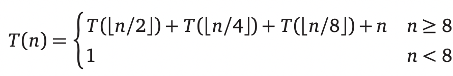 Solved T([n/2])+T([n/4]) + T([n/8])+n nồ8 T(n) = 1 n