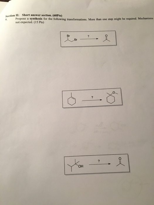 Solved Propose a synthesis for the following | Chegg.com