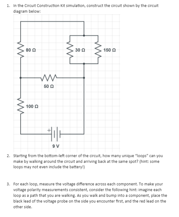 Solved 1. In The Circuit Construction Kit Simulation, | Chegg.com