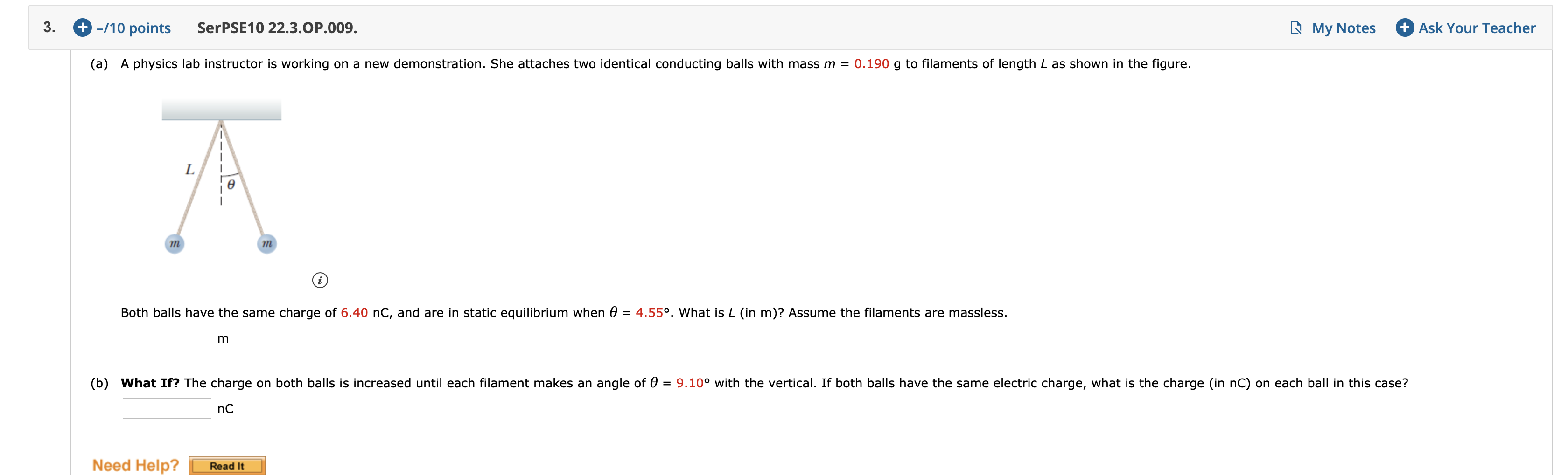 Solved 3. + -/10 Points SerPSE10 22.3.OP.009. My Notes + Ask | Chegg.com