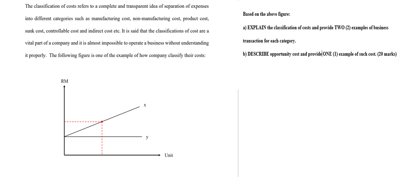 Solved The classification of costs refers to a complete and | Chegg.com