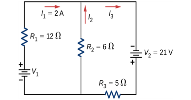 Solved Consider the circuit shown below. Find V1, I2, and | Chegg.com