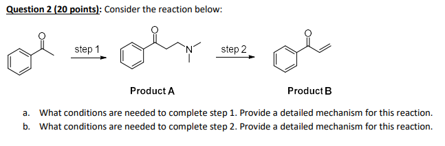 Solved Question 2 (20 points): Consider the reaction below: | Chegg.com