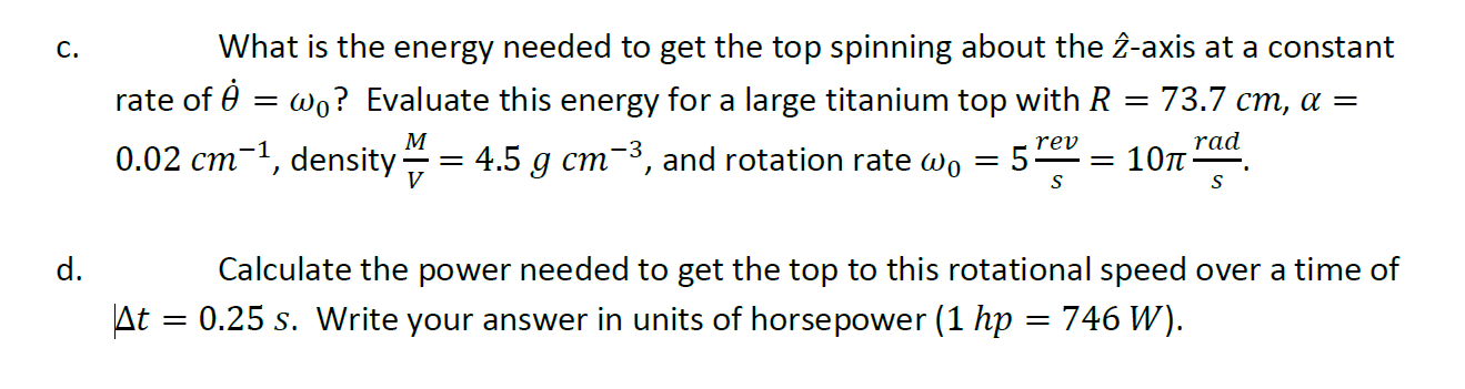 Consider A Toy Top Paraboloid Of Mass M And Unifor Chegg Com