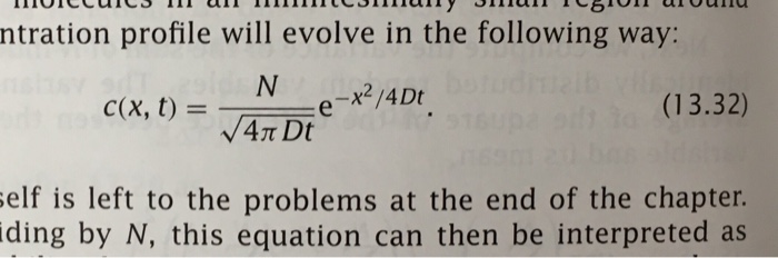 Solved 13.2 Diffusion from a point source The idea in this | Chegg.com