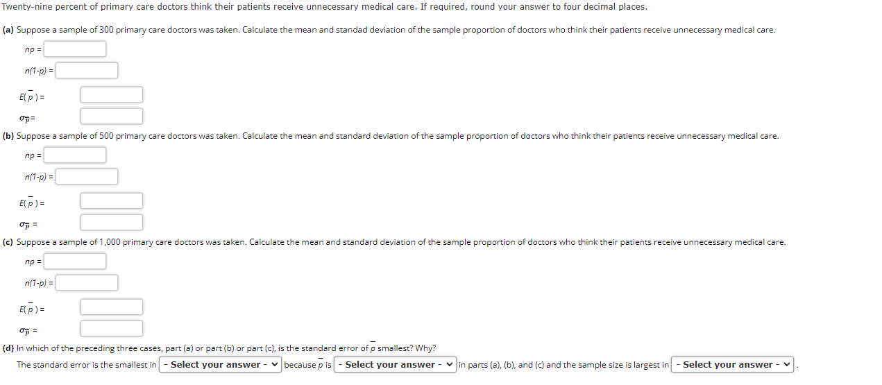 Solved Twenty Nine Percent Of Primary Care Doctors Think Chegg