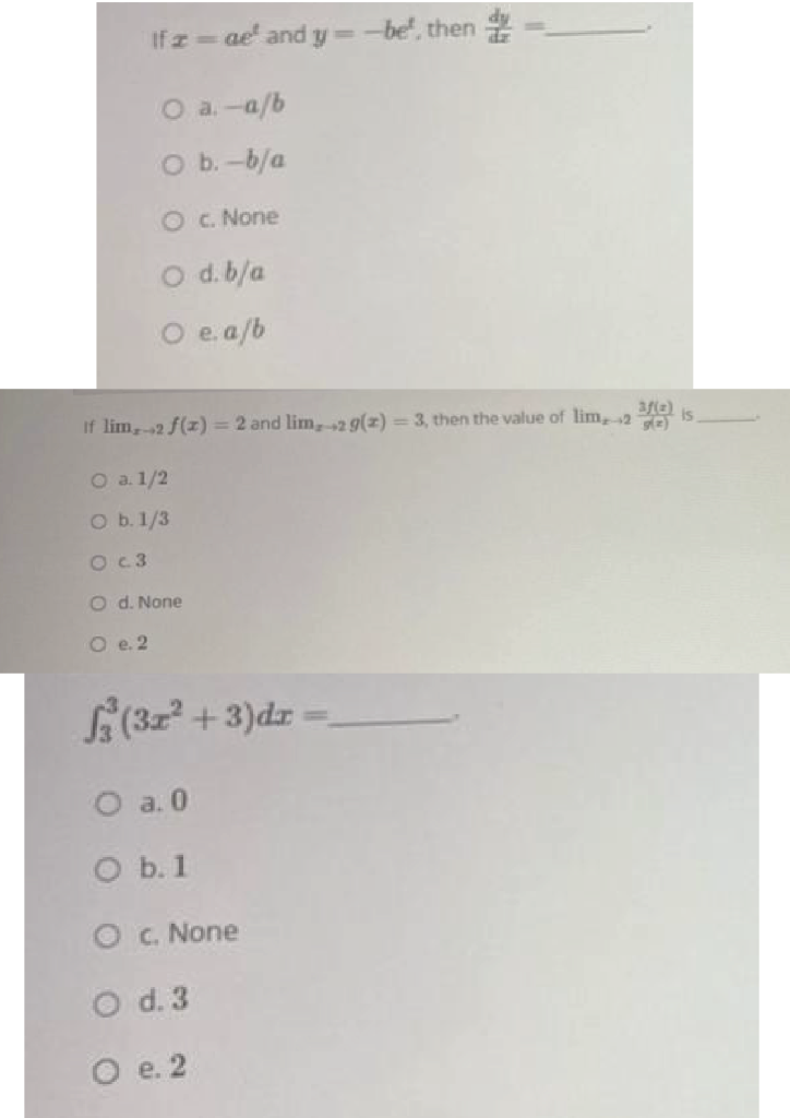 Solved Ae And Y Be Then Dy O A A B O B B A Oc None Chegg Com