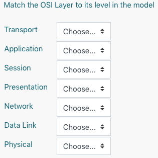 Solved Match the OSI Layer to its level in the model | Chegg.com