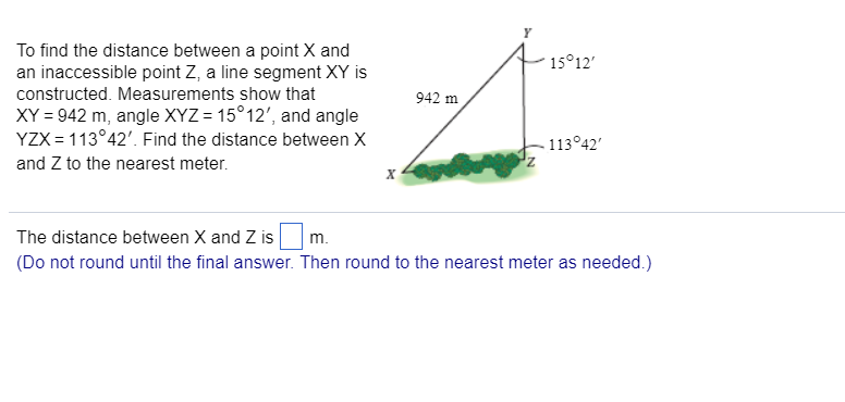 Solved To find the distance between a point X and an | Chegg.com