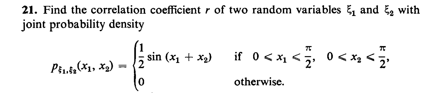 Solved 21. Find the correlation coefficient r of two random | Chegg.com