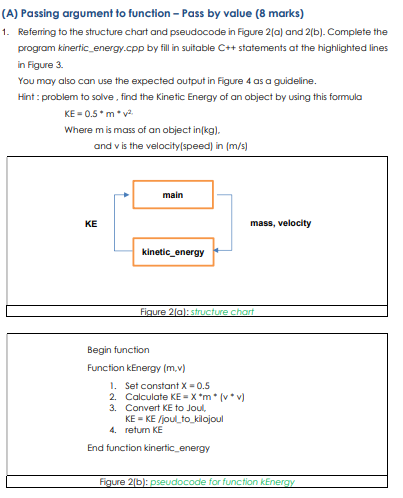 Solved (A) Passing argument to function - Pass by value (8 | Chegg.com