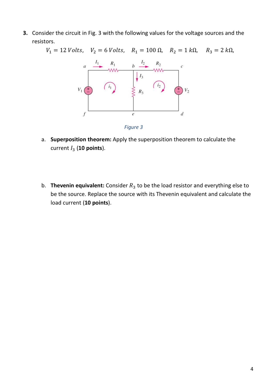 Solved 3. Consider the circuit in Fig. 3 with the following | Chegg.com