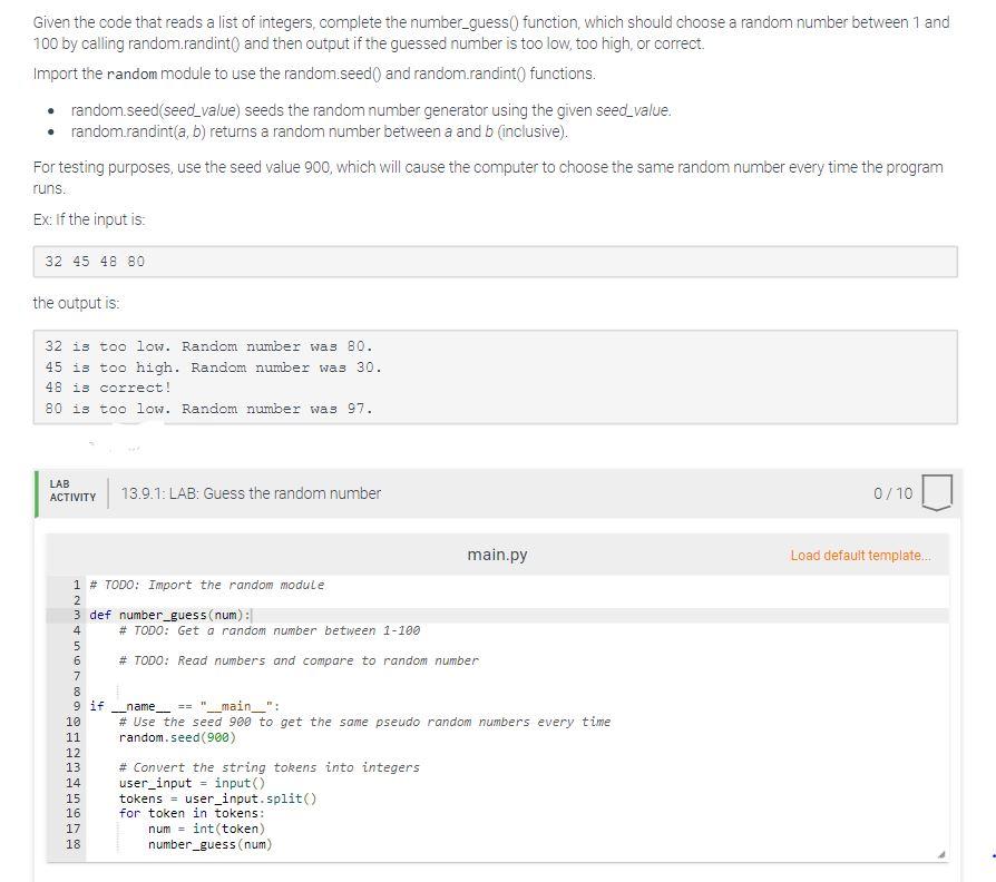 Solved Current Code MUST be included: # TODO: Import the | Chegg.com