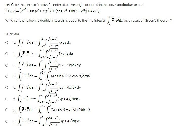 Solved Let C be the circle of radius 2 centered at the | Chegg.com