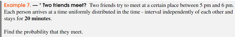 Solved Example 7. — * Two friends meet? Two friends try to | Chegg.com