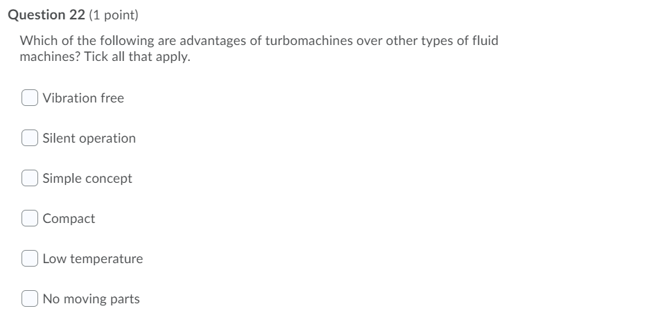 Solved Question 22 (1 point) Which of the following are | Chegg.com
