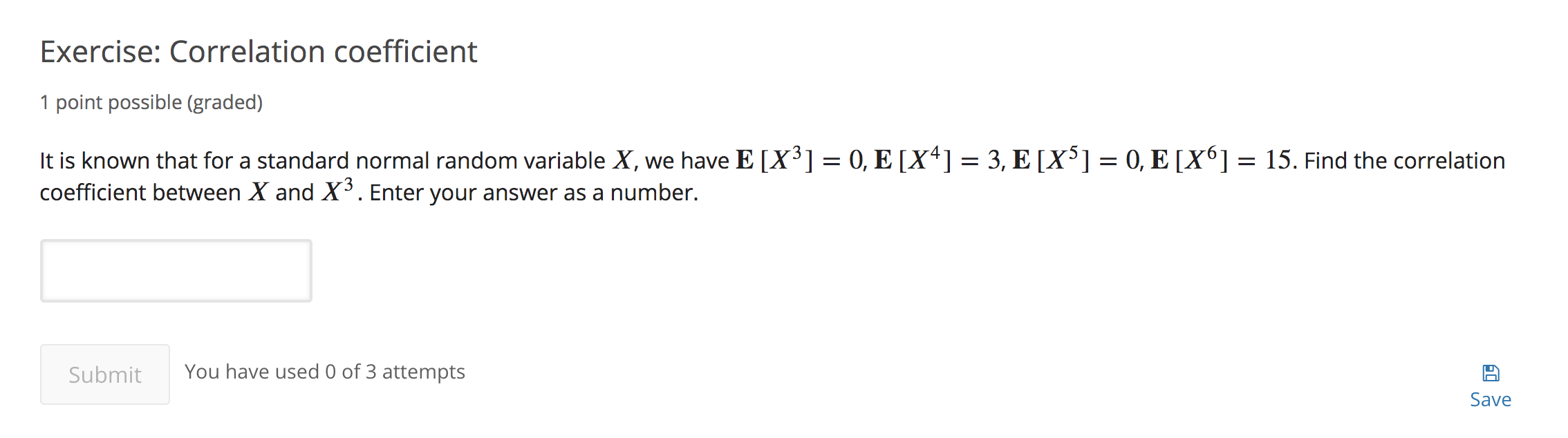 Solved Exercise: Correlation coefficient 1 point possible | Chegg.com