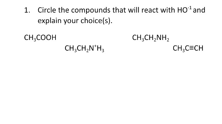 Solved 1. Circle the compounds that will react with Holand | Chegg.com