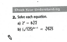 Solved Check Your Understanding 2. Solve each equation. a) 2 | Chegg.com