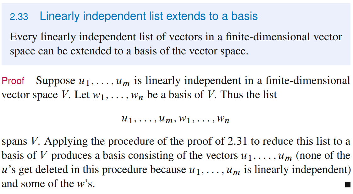 Solved Can you show me that list u1,…,um, w1,…,wn span V? | Chegg.com