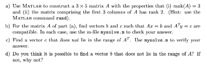 Solved Write MATLAB code for each part please. I will verify | Chegg.com