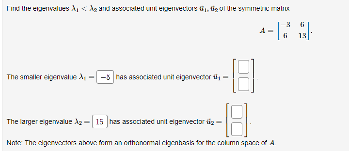 Solved Find the eigenvalues λ1