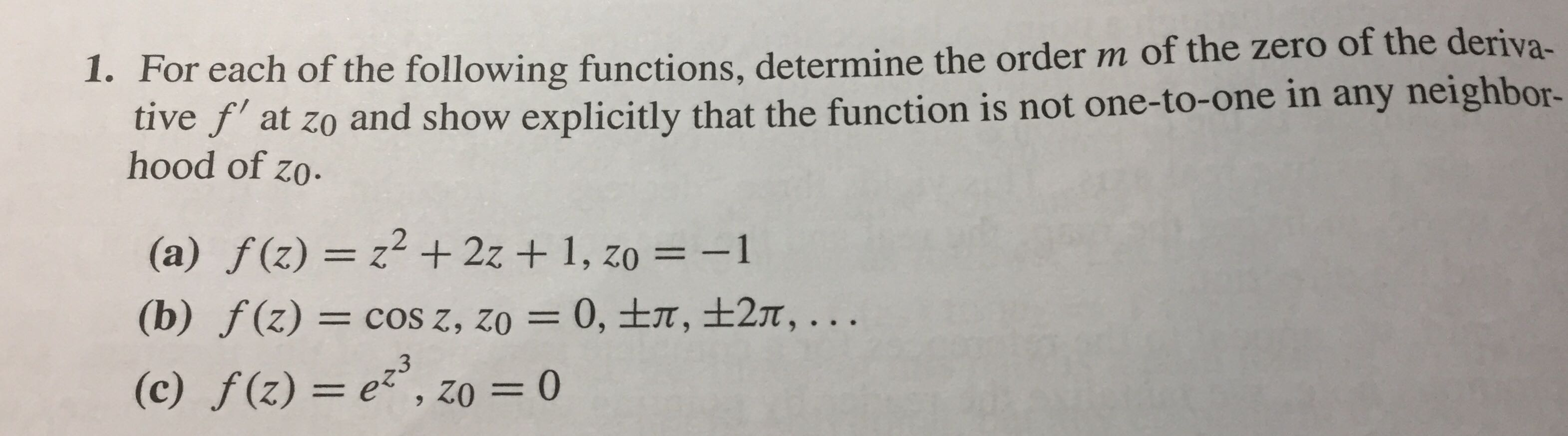 Solved 1. For each of the following functions, determine the | Chegg.com