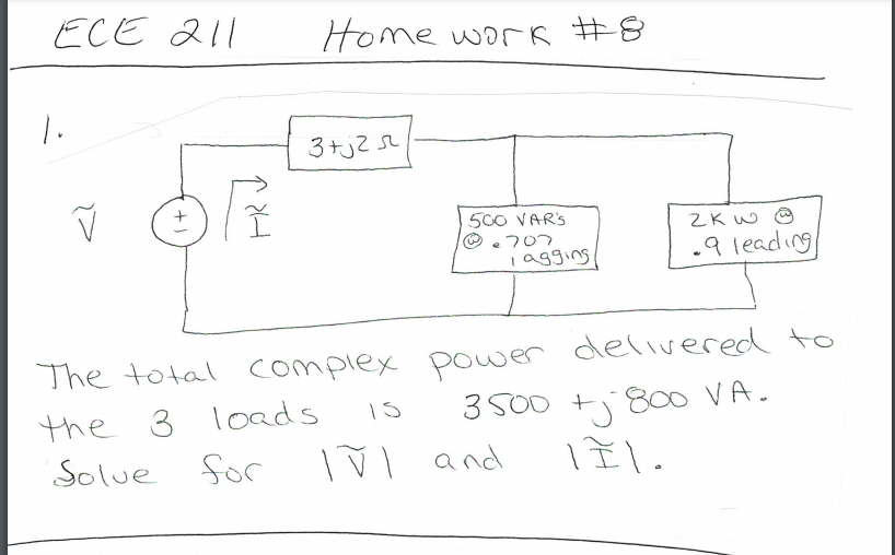 Solved Ece All Home Work 8 3 J2r V 124 2kw 500 Vars 2 Chegg Com