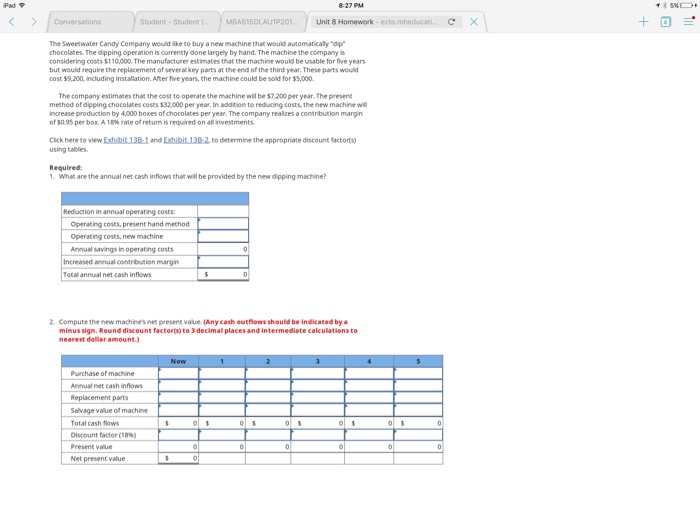 Solved The Sweetwater Candy Company would like to buy a new