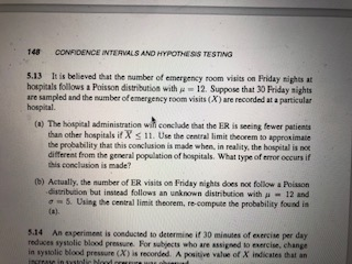 Solved 148 CONFIDENCE INTERVALS AND HYPOTHESS TESTING 5.13 | Chegg.com