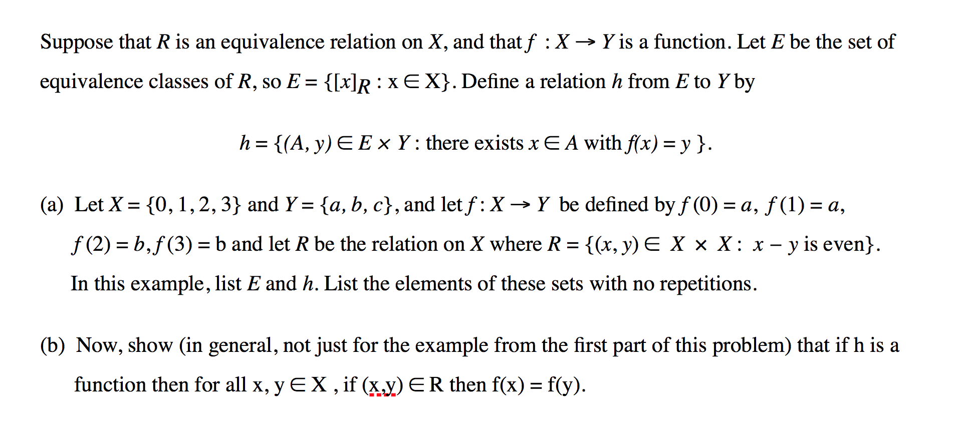 Solved Suppose That R Is An Equivalence Relation On X An Chegg Com