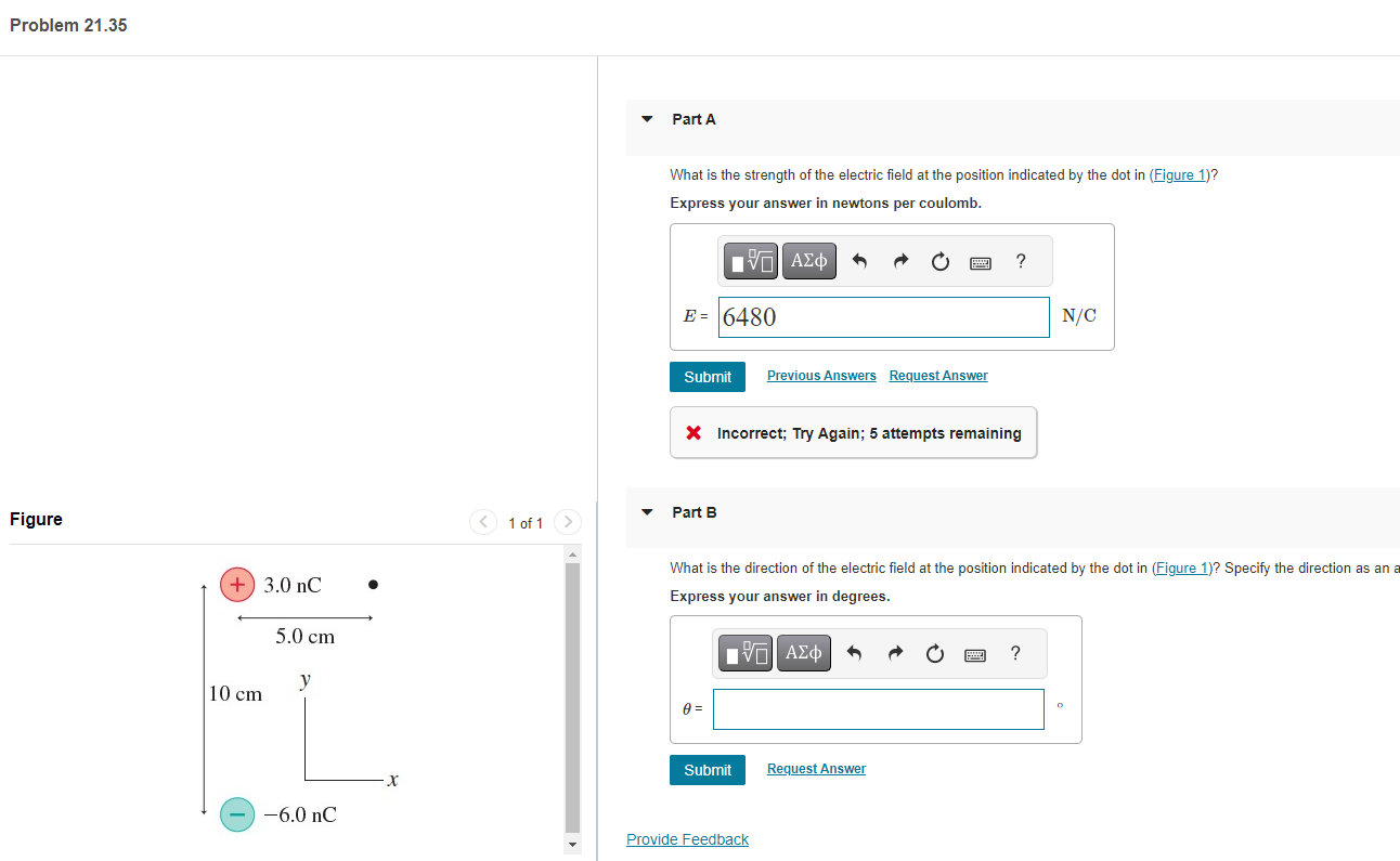 Solved What is the strength of the electric field at the | Chegg.com