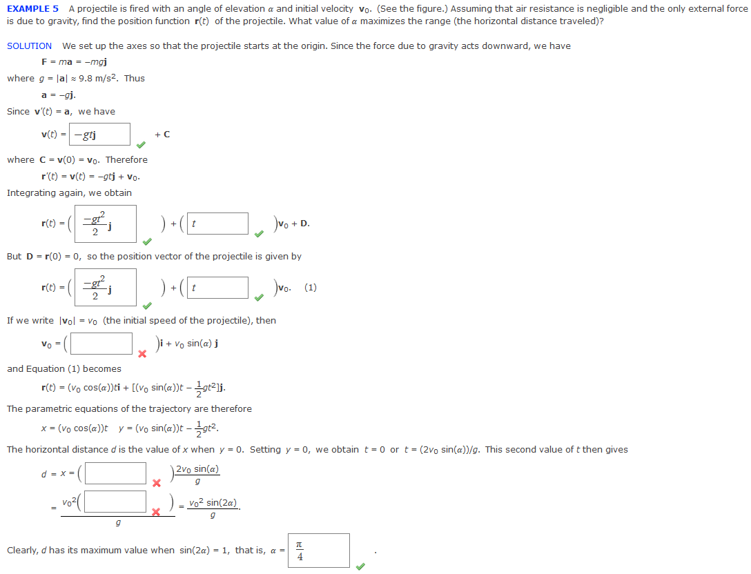 solved-example-5-a-projectile-is-fired-with-an-angle-of-chegg