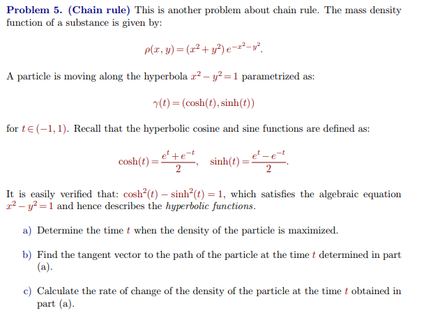 Solved Problem 5. (Chain rule) ﻿This is another problem | Chegg.com
