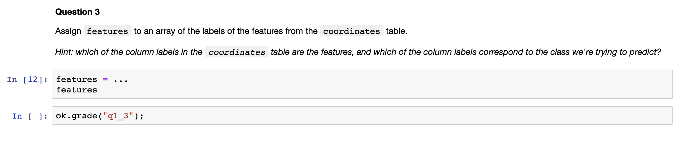 Question 1 Let's begin implementing the k-Nearest | Chegg.com