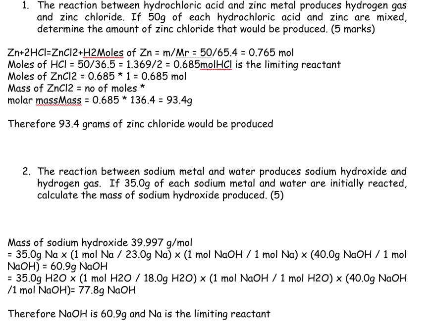 Solved 3. When 75 g of sodium sulfite and 80.0 g of hydrogen