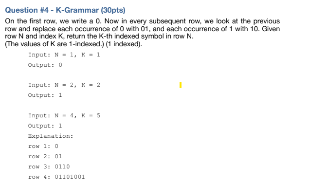 Solved Question 4 K Grammar 30pts On the first row we