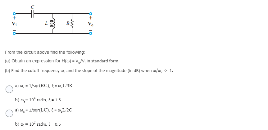 Solved From the circuit above find the following: (a) Obtain | Chegg.com
